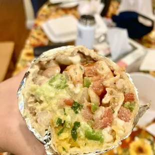 Super Shrimp Burrito (cross-section)