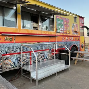 Food truck- I&apos;m still too short with the step podium.