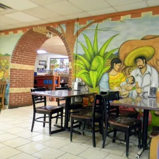 the interior of a taqueria