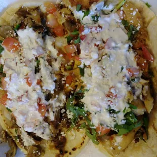 Carnita Huarache 4.5/5 Tender Griddled Huarache Very Good. Pickled Carrots And Jalapenos (Not Pictured) 4.5/5