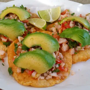 Tostadas de Camaron Shrimp Tostadas
