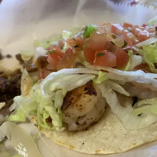 Camarones al la yummy  taco
