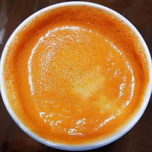 Mixed Orange and Carrot Juice...delicious!