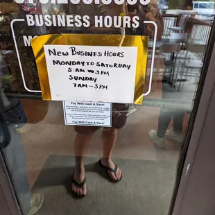 New hours.