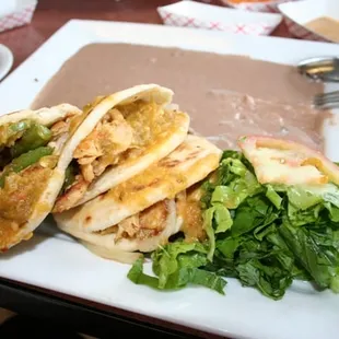 Gorditas with soy curl and no salsa fresca or cilantro!