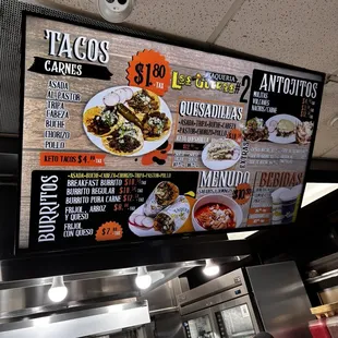 Menu as of 2/2025