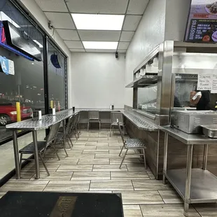 No tables but plant of seats.