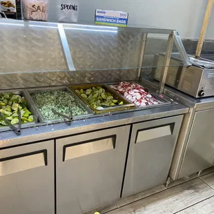 Salsa bar.