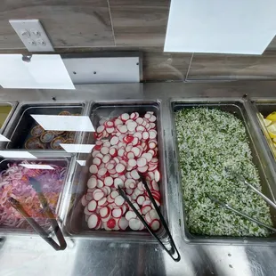 a variety of salads