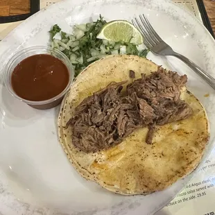 Barbacoa Taco (Corn Tortilla)