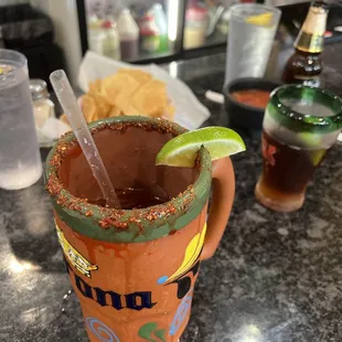 The best Michelada I&apos;ve ever had, made by Isabel!