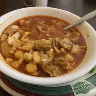 A large bowl of their fresh Menudo