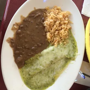 Spicy green enchilada - great beans!