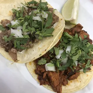 Left: Barbacoa  Right: Al Pastor