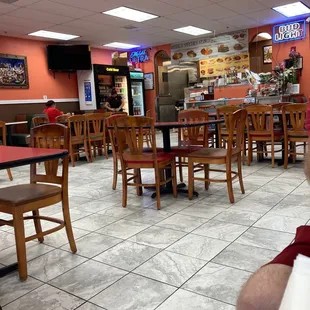 the inside of a restaurant