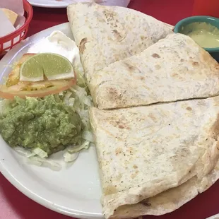 Large beef fajita quesadilla, soooo yummy!!
