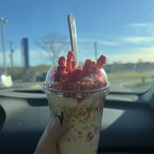 Hot Cheetos Corn in a cup