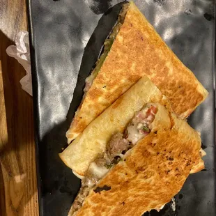 Carne asada quesadilla fully loaded!