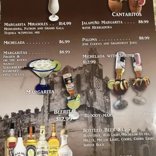 Drink menu