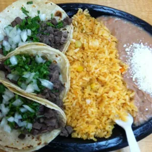 Tacos de carne asada combo