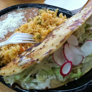 Quesadilla Combo w/Carne Asada