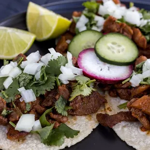 Tacos de asada y pastor