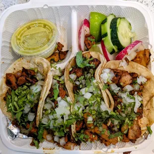 Tacos al pastor (pork)