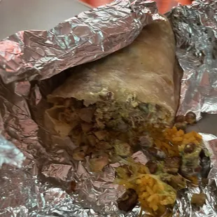 Grilled chicken super burrito.
