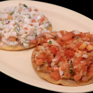 Shrimp ceviche and fish ceviche