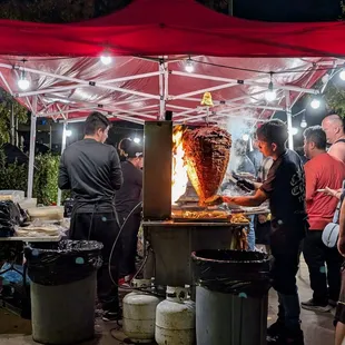 Look for the string lights and giant fireball