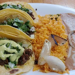 Beef taco plate. So yummy