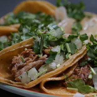 a plate of tacos
