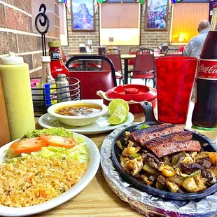 a plate of food on a table