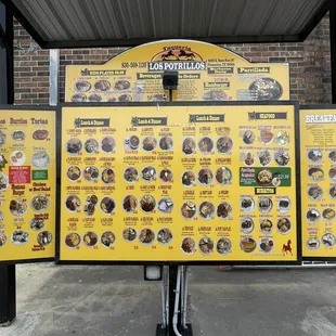 Drive-thru menu