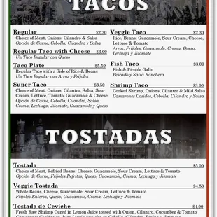 Tacos - Tostadas