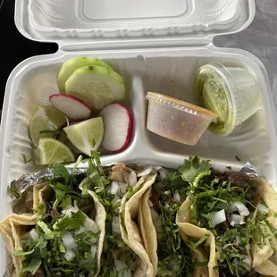 Carnitas, al pastor, carne asada and Barbacoa