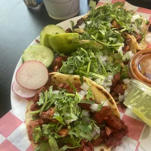 Al pastor tacos - so filling and yummy!