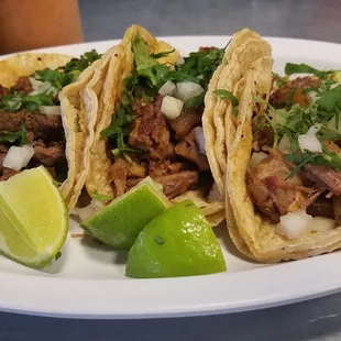 Pork and steak tacos