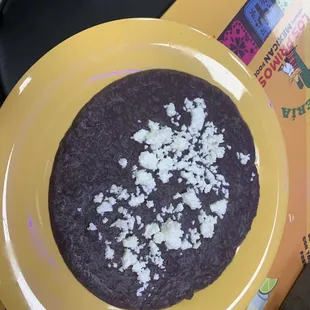 Side of refried (black) beans