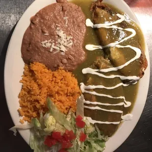 a plate of mexican food