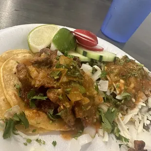 Trepa Taco &amp; Carne Asada Taco w/ green chili salsa