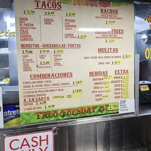 Updated menu!!! 7/2023