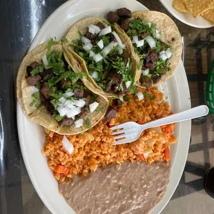 Carne asada corn tortilla,