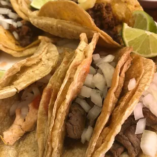 Tacos (chicken, steak, el pastor)