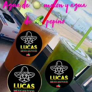 agua de pepino  y melón
