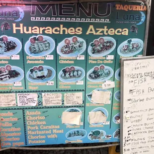 a menu for a mexican restaurant