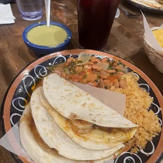 Shrimp Quesadilla Lunch