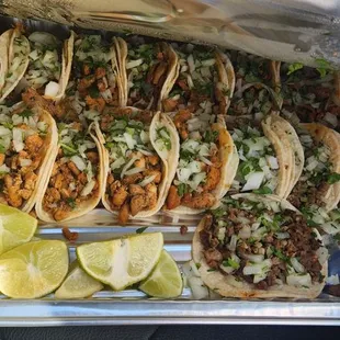 Taco tray for a work potluck. Self serve limes