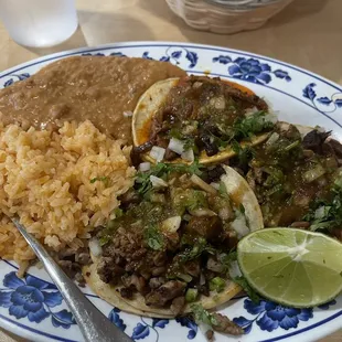 Barbacoa Taco Plate