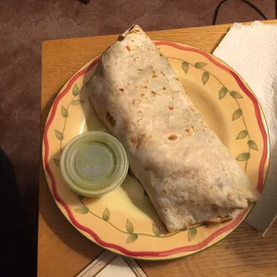 Not bad lengua burrito French fries in the breakfast burrito was kinda to much but the rest was good . Both chili nice and hot